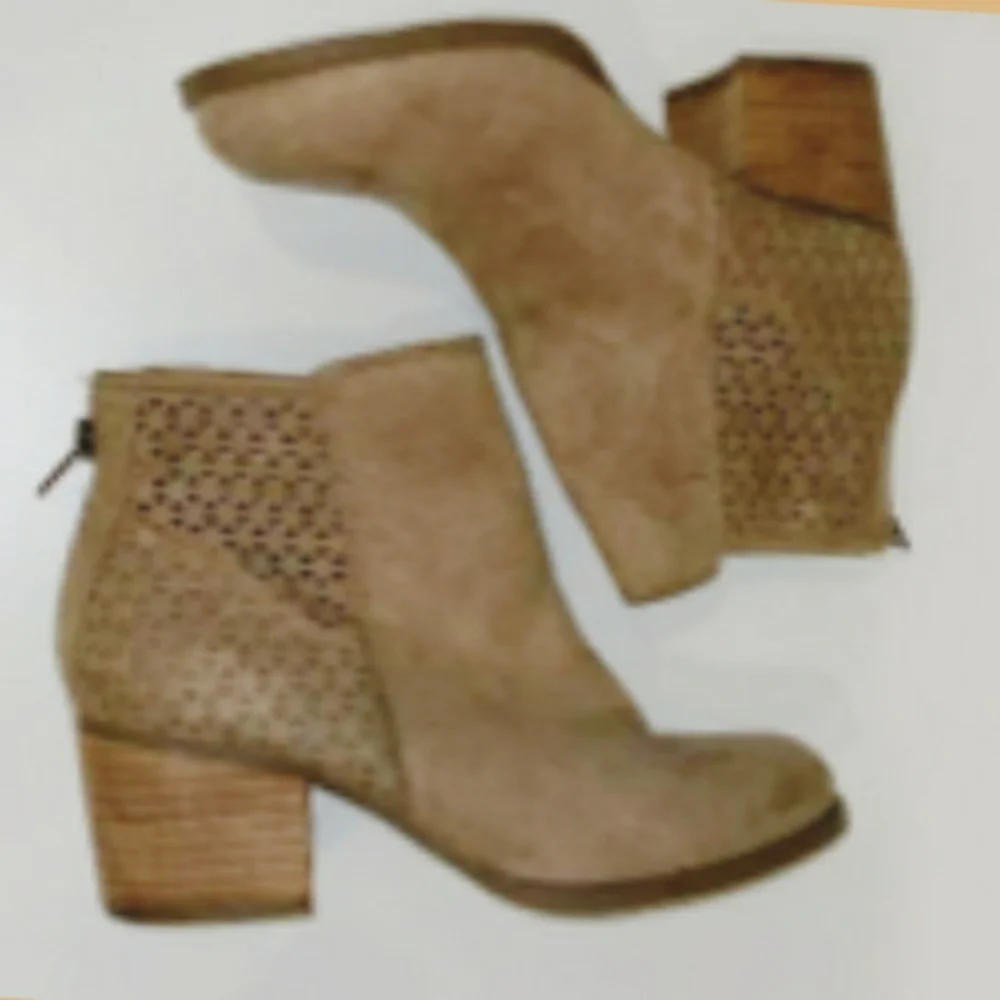 Madden Girl Cut Out Beige Booties - Picture 2 of 11